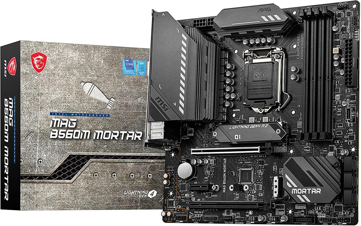 MSI Motherboard B560m MAG Mortar Used with box MSI Motherboard B560m MAG Mortar Used with box